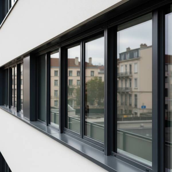 Création de fenêtre en aluminium avec vitrage et finition thermolaquée pour projet sur mesure à Lyon