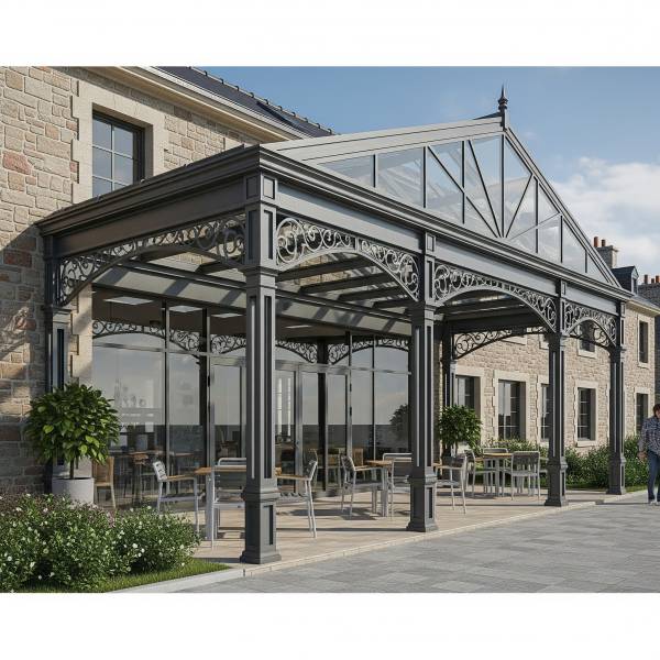 Fabrication de châssis métallique avec vitrage pour verrière extérieure sur mesure à Brignais