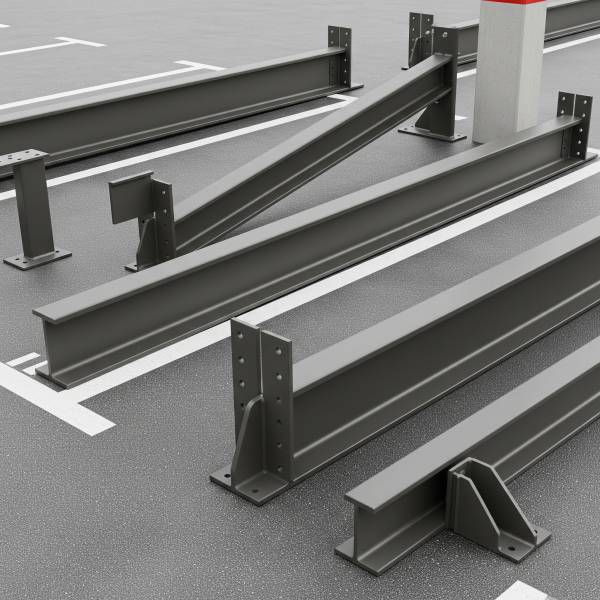 Fabrication de pièces de supportage pour parking souterrain avec finition thermolaquée à Mornant