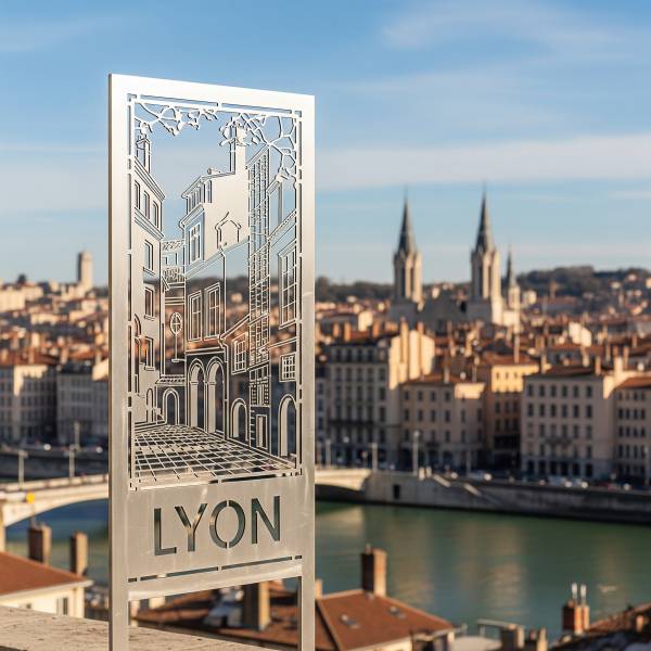 Réalisation d'enseigne métallique personnalisée avec découpe laser et finition haut de gamme à Lyon